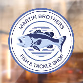 Custom Fish Tackle Shop Blue Bass Fischer Fensteraufkleber (Blatt 2)