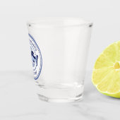 Custom Fisherman Blue Bass Fish Schnapsglas (Rechts)