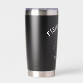 Custom Fishing Club Black Tumbler Thermobecher (Vorderseite)