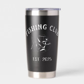 Custom Fishing Club Black Tumbler Thermobecher (Links)