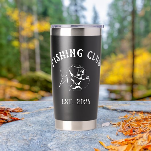 Custom Fishing Club Black Tumbler Thermobecher (Außenbereich)