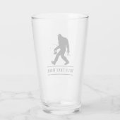 Custom Fishing Sasquatch Funny Beer Glass Tumblr Glas (Rückseite)