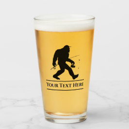 Custom Fishing Sasquatch Funny Beer Glass Tumblr Glas