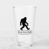 Custom Fishing Sasquatch Funny Beer Glass Tumblr Glas (Vorderseite)
