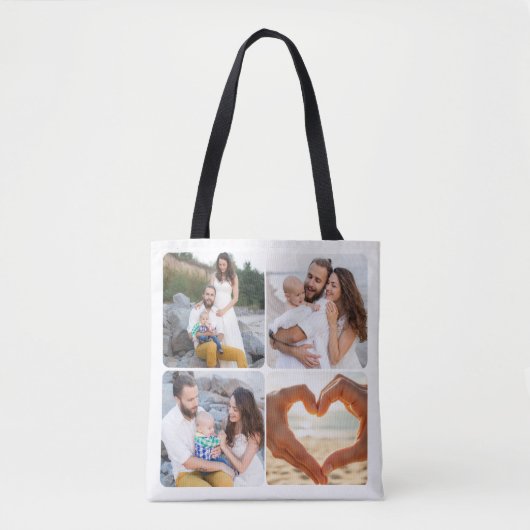 Custom Five Photo Personalized Double Sided  Tasche (Vorderseite)