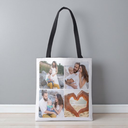 Custom Five Photo Personalized Double Sided  Tasche