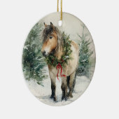 Custom Fjord Horse Weihnachtsgeschenk Keramik Ornament (Rechts)