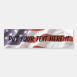 CUSTOM FLAG BUMPER STICKER AUTOAUFKLEBER