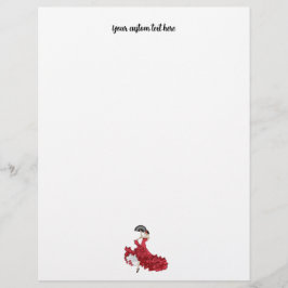 Custom Flamenco Dancer Stationery Briefbogen