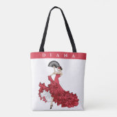 Custom Flamenco Shopping Tasche (Rückseite)