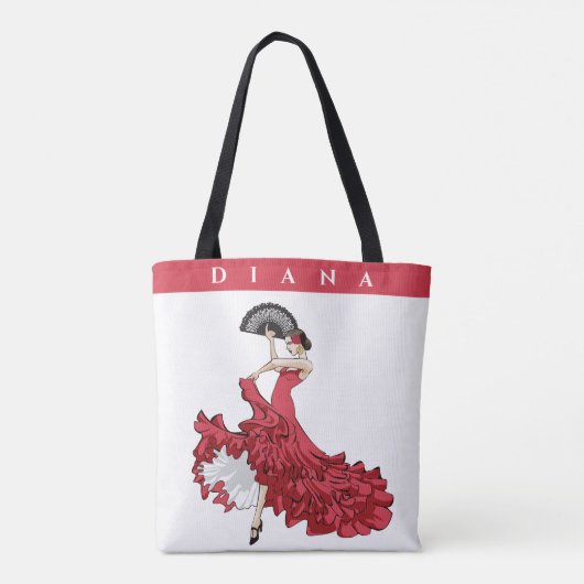 Custom Flamenco Shopping Tasche (Rückseite)