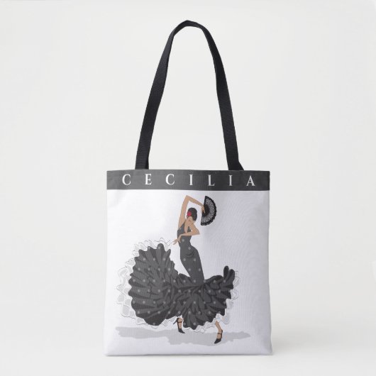 Custom Flamenco Shopping Tasche (Vorderseite)