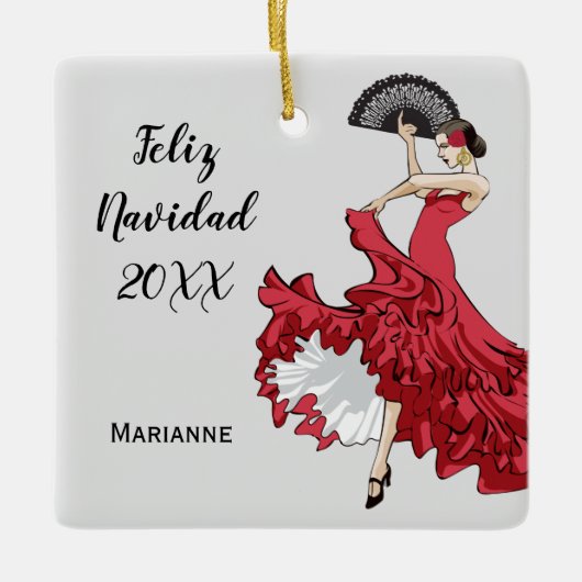 Custom Flamenco Weihnachtsschmuck (Vorderseite)