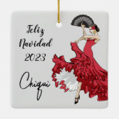Custom Flamenco Weihnachtsschmuck (Rückseite)