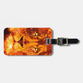 Custom Flaming Lion Gepäckanhänger (Vorderseite horizontal)