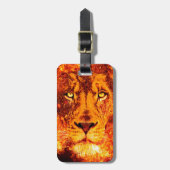 Custom Flaming Lion Gepäckanhänger (Vorderseite vertikal)