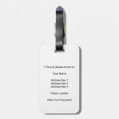 Custom Flaming Lion Gepäckanhänger (Rückseite vertikal)