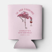 Custom Flamingo 50. Geburtstag 50 und Fabulous Dosenkühler (Rückseite)