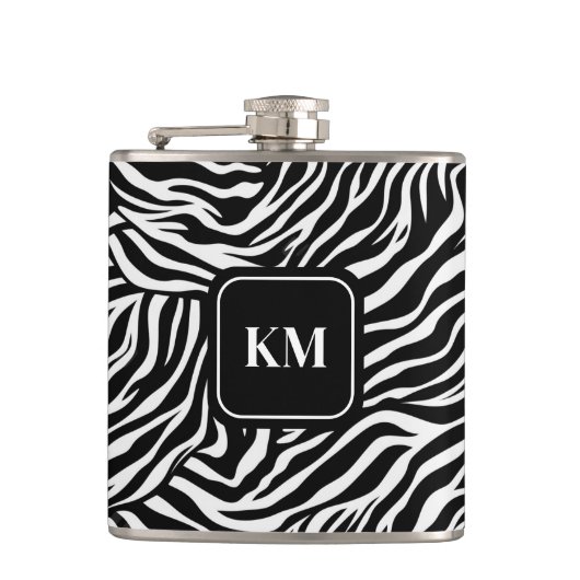Custom Flask Zebra Print Flachmann (Vorderseite)