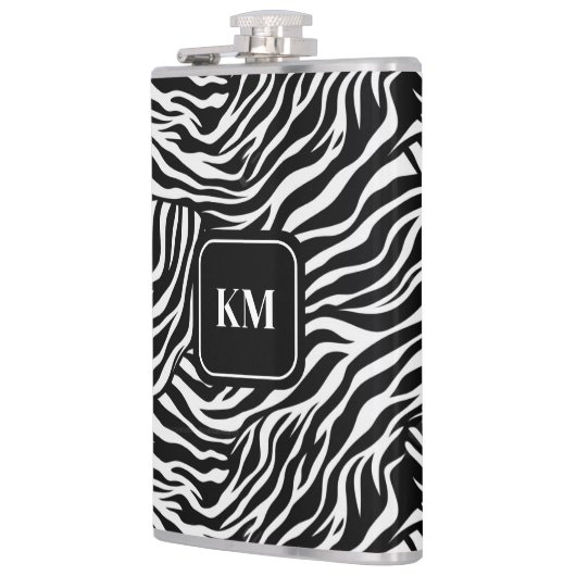 Custom Flask Zebra Print Flachmann (Links)