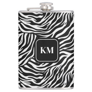 Custom Flask Zebra Print Flachmann