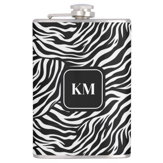 Custom Flask Zebra Print Flachmann (Vorderseite)