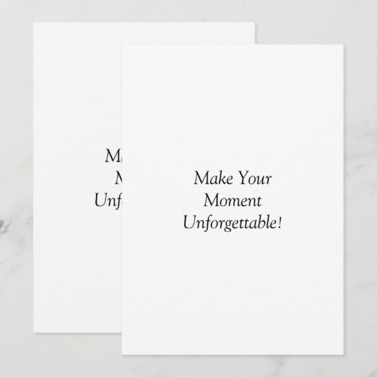 Custom Flat Announccard Ankündigung (Vorne/Hinten)