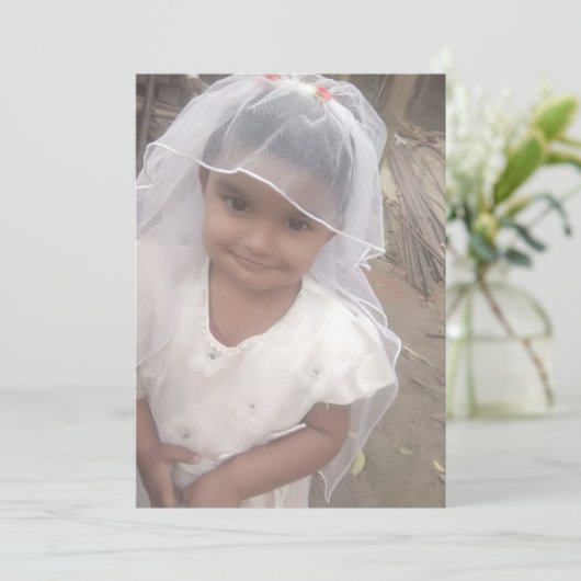 Custom Flat Announccard Ankündigung (Stehend Vorderseite)