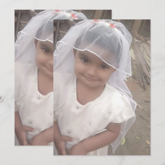 Custom Flat Announccard Ankündigung (Vorne/Hinten)