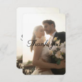 Custom Flat Wedding Thank You Card – Personalized (Vorne/Hinten)