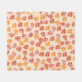 Custom Fleece Blanket Autumn Leaves Muster (Vorderseite (Horizontal))