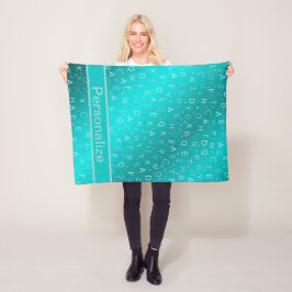 Custom Fleece Blanket Buchstaben aus farbig glänze