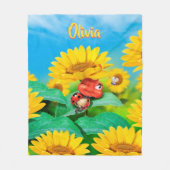 Custom Fleece Decke (50 x 60") schläfrige Ladybug (Vorderseite)