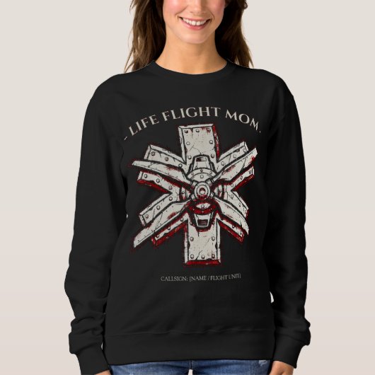 Custom Flight Nurse Mom Medevac Tactical Water Bot Sweatshirt (Vorderseite)
