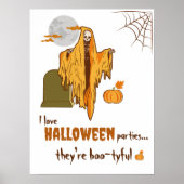 Custom Flirt Skeleton Pumpkin-Halloween-Party Poster (Vorne)