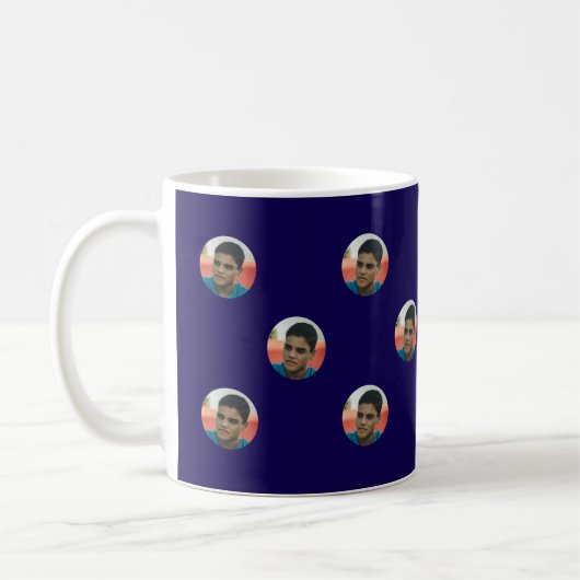 Custom Floating  Portrait with Bold Background Kaffeetasse (Links)