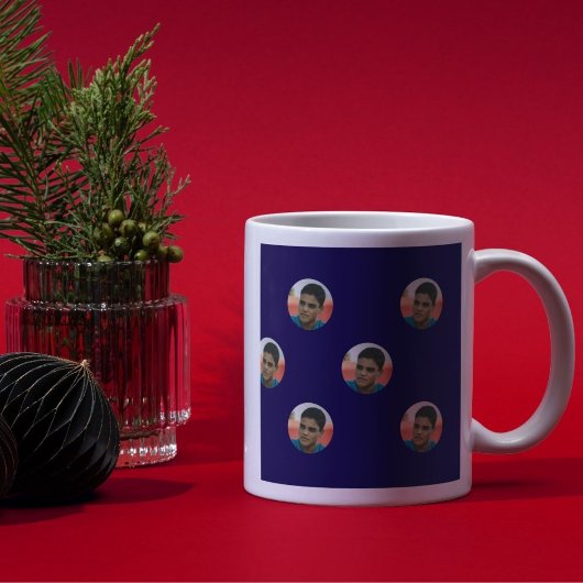 Custom Floating Portrait with Bold Background Kaffeetasse