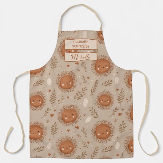 Custom Floral Apron – Culinary Science by [Name] Schürze (Vorderseite)