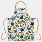 Custom Floral Apron – Culinary Science by [Name] Schürze (Vorderseite)