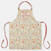 Custom Floral Apron – Culinary Science by [Name] Schürze (Vorderseite)