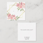 Custom Floral Art Deco Stuck Earring Display Cards Terminkarte (Vorne/Hinten)