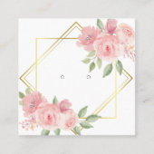 Custom Floral Art Deco Stuck Earring Display Cards Terminkarte (Vorderseite)