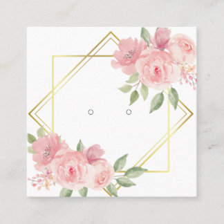 Custom Floral Art Deco Stuck Earring Display Cards Terminkarte