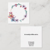 Custom Floral Art Earring Schmuckkarten Terminkarte (Vorne/Hinten)