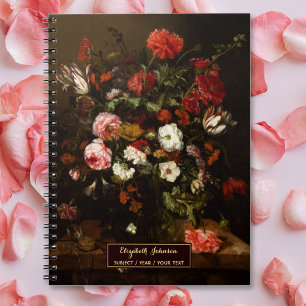 Custom Floral Art Elegantes Script Notizblock
