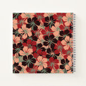 Custom Floral Ästhetik Gemustert Square Notebook Notizblock (Rückseite)