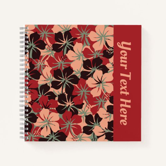 Custom Floral Ästhetik Gemustert Square Notebook Notizblock (Vorderseite)