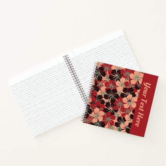 Custom Floral Ästhetik Gemustert Square Notebook Notizblock (Innenseite)
