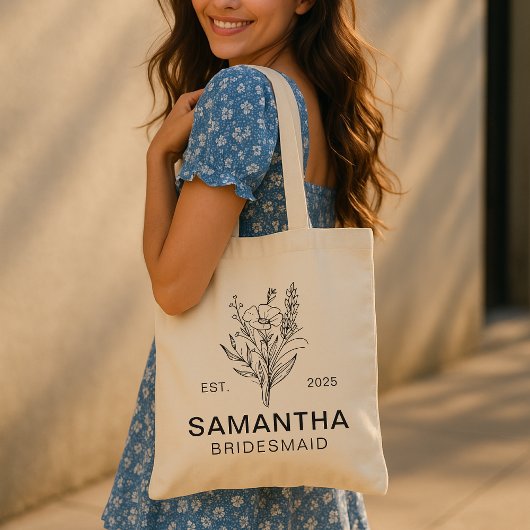 Custom Floral Bachelorette Tasche | Bridesmaid-Ges
