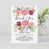 Custom Floral Beileid Danke Karte (Stehend Vorderseite)